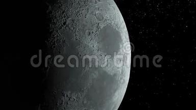 月球背景现实的月球月球是一个天文天体，环绕地球运行。 图像的元素